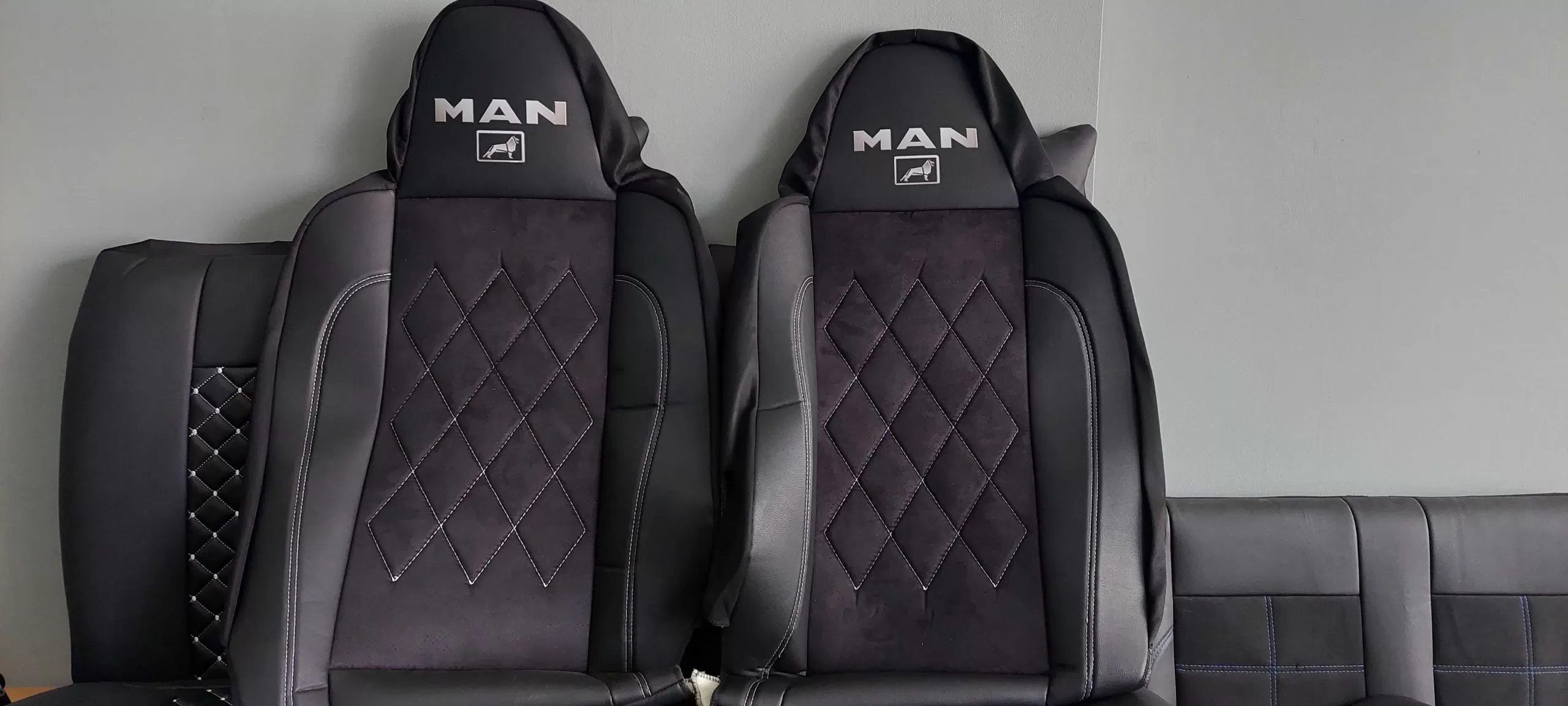 Pokrowce na siedzenia MAN TGX (2021+) - Alcantara perforowana