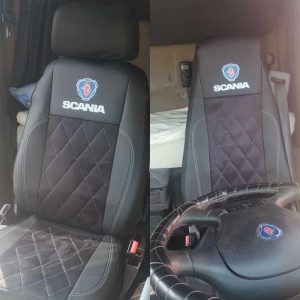Pokrowiec na siedzenie SCANIA R/G/P – perforowana alcantara – Jeden siedzenia pneumatyczny