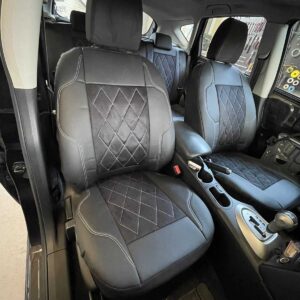 Huse scaune NISSAN Qashqai – alcantara perforata si piele ecologica