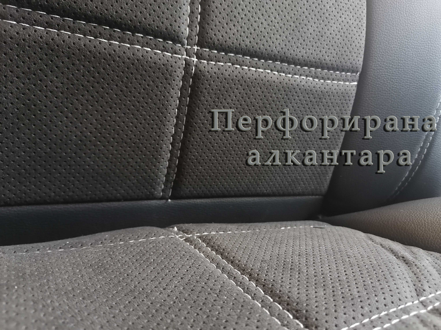 Huse scaune din alcantara perforat si piele ecologica – firе albе - obrazek 3