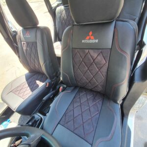 Huse scaune Mitsubishi Spacestar – alcantara perforata si piele ecologica