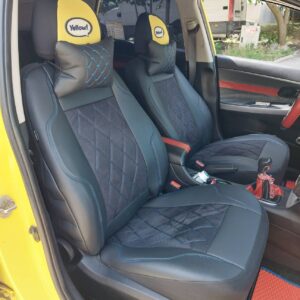 Huse scaune din alcantara perforata si piele ecologica – fire albastru