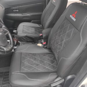Huse scaune Mitsubishi ASX – alcantara perforata si piele ecologica