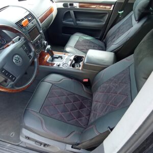 Huse scaune VW Touareg – alcantara perforata si piele ecologica