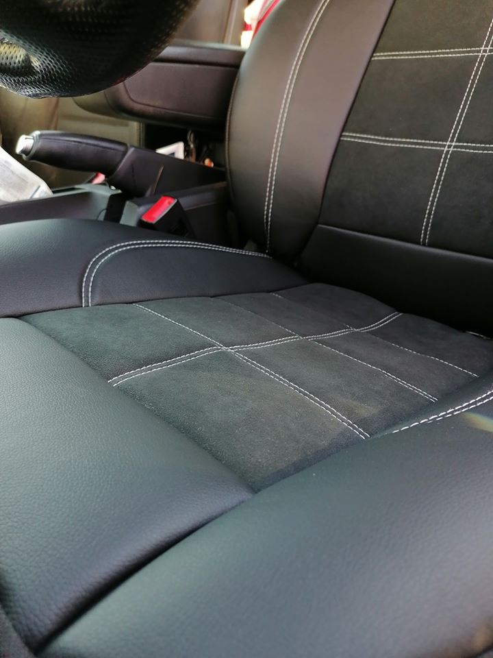 Huse scaune pentru autoutilitare 2+1 - Piele ecologica si alcantara / culori / - obrazek 10