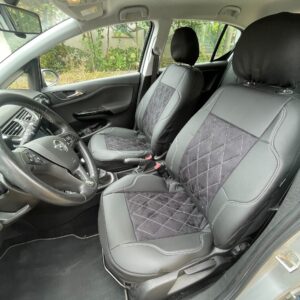 Huse scaune Opel Corsa – alcantara perforata si piele ecologica