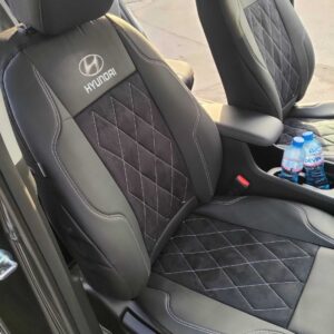 Huse scaune Hyundai Kona – alcantara perforata si piele ecologica