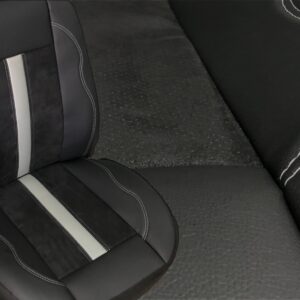 Huse scaune LUXURY perforate alcantara si piele ecologica – linie Szary
