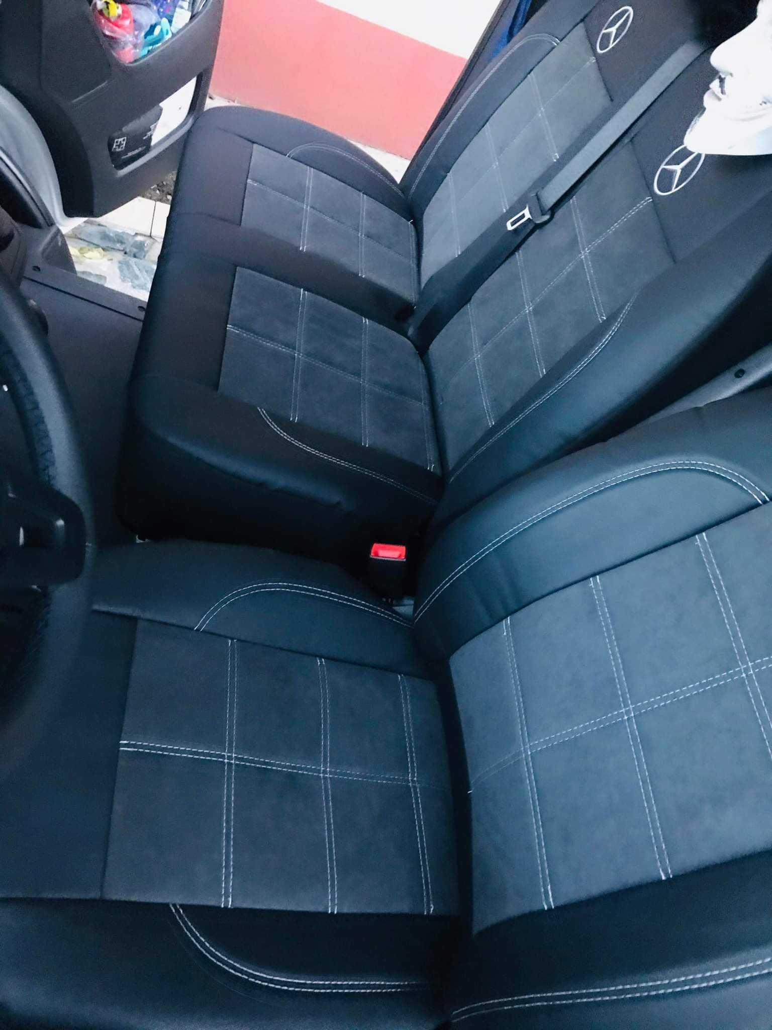 Huse scaune pentru autoutilitare 2+1 - Piele ecologica si alcantara / culori / - obrazek 3