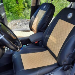 Husa scaunе din piele ecologica Beżowy matlasata extra luxoasa