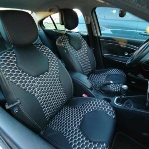 Huse scaune Renault Fluence – piele ecologică matlasată lux premium