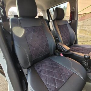Huse scaune Suzuki Swift – alcantara perforata si piele ecologica