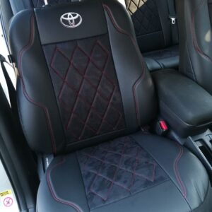 Huse scaune Toyota Avensis – alcantara perforata si piele ecologica